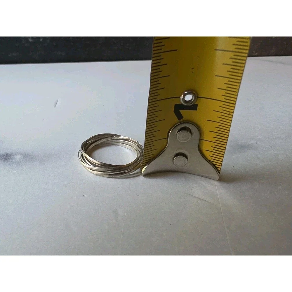 925 Sterling Silver Intertwined Bands Ring, Size US 8.5 Vintage